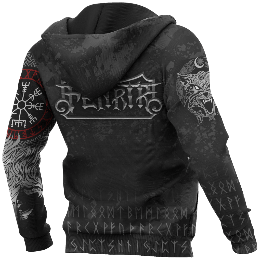 Viking Style Pullover Hoodie - American Viking Fenrir A39 VKNGB