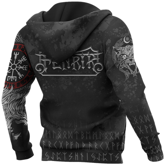 Viking Style Pullover Hoodie - American Viking Fenrir A39 VKNGB