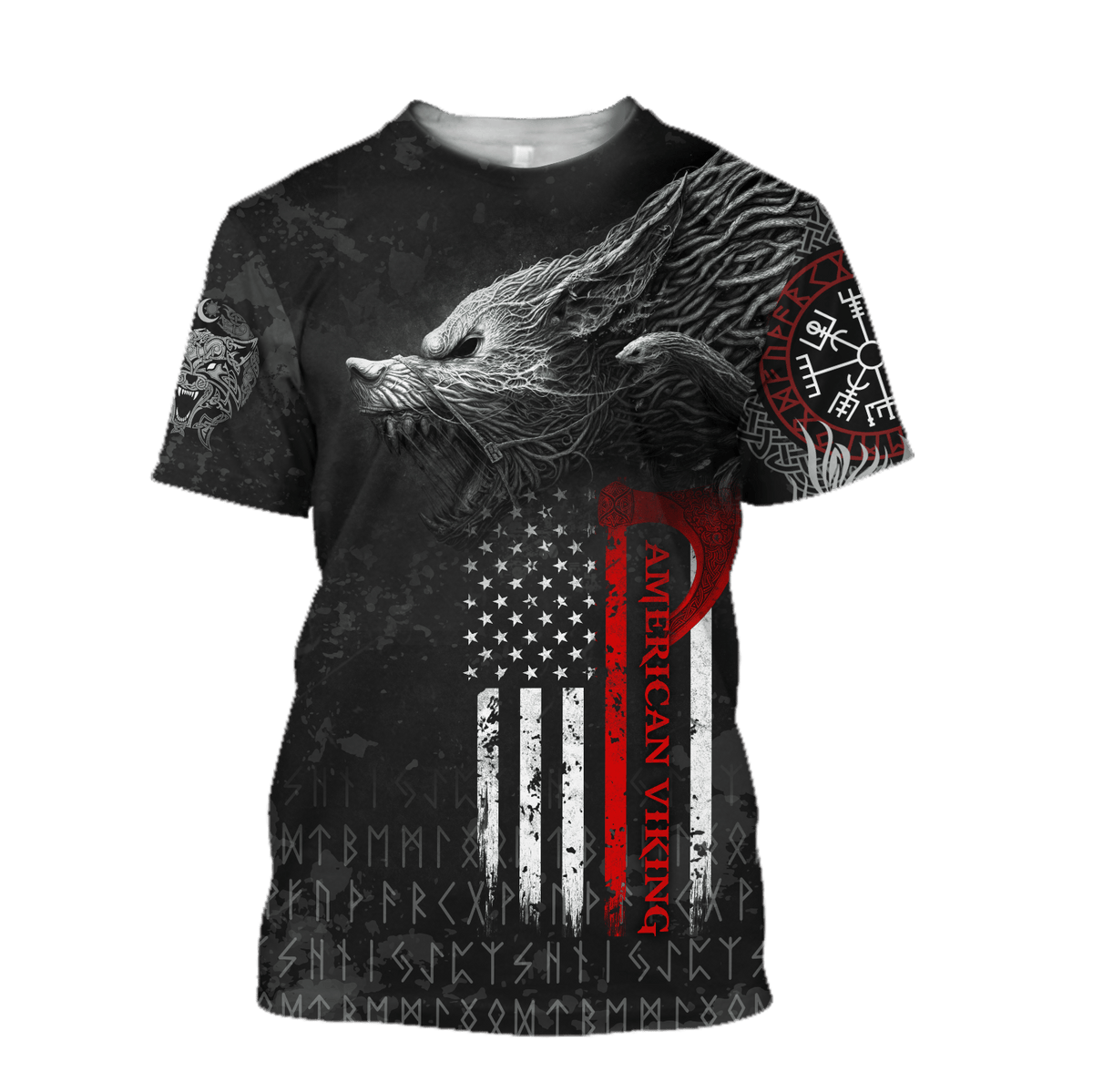Viking Style Pullover Hoodie - American Viking Fenrir A39 VKNGB