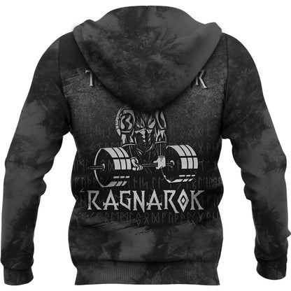 Viking Style Hoodie -Training For Ragnarok Hoodie A39 VKNGB