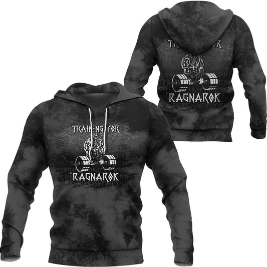Viking Style Hoodie -Training For Ragnarok Hoodie A39 VKNGB