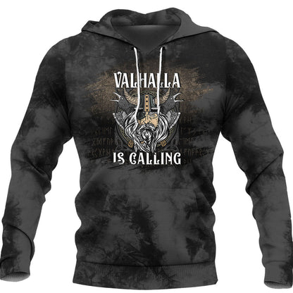 Viking Style Hoodie - Valhalla Is Calling Hoodie A39 VKNGB