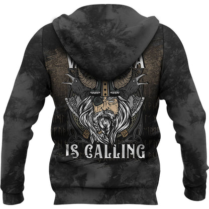 Viking Style Hoodie - Valhalla Is Calling Hoodie A39 VKNGB