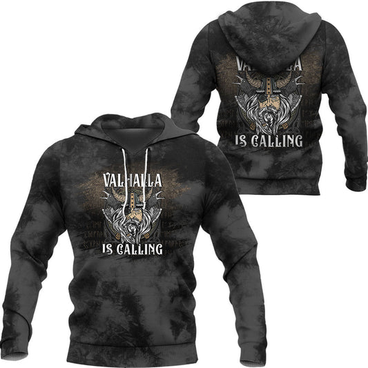 Viking Style Hoodie - Valhalla Is Calling Hoodie A39 VKNGB