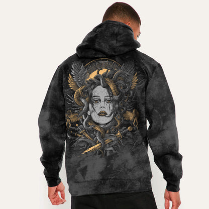 Viking Style Hoodie - Head Of Medusa Hoodie A39 VKNGB