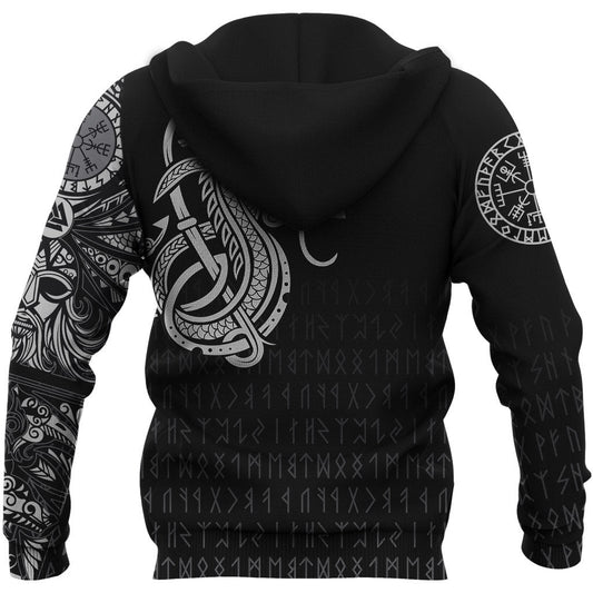 Viking Style Zip Hoodie Dragon A15 VKNGB