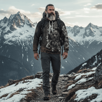 Viking Style - Hoodie Bear Claws and Viking Hammer A39 VKNGB