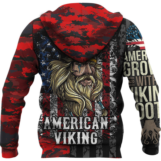 Viking Style Hoodie - American Viking Hoodie A39 VKNGB