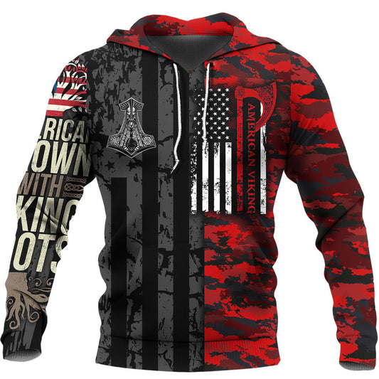 Viking Style Hoodie - American Viking Hoodie A39 VKNGB