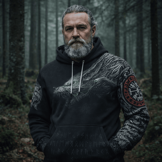Viking Style Hoodie Fenrir A39 VKNGB
