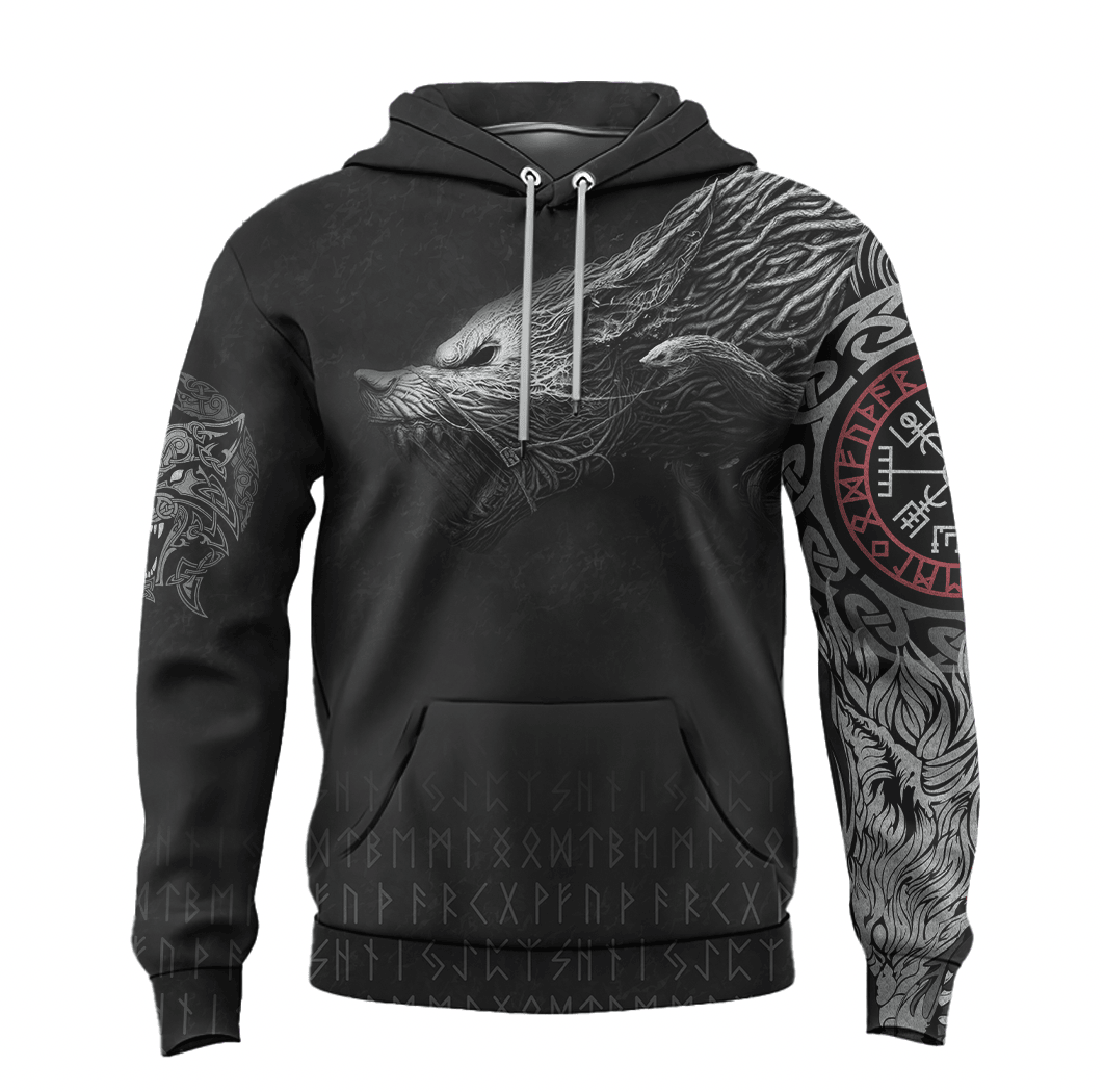 Viking Style Hoodie Fenrir A39 VKNGB