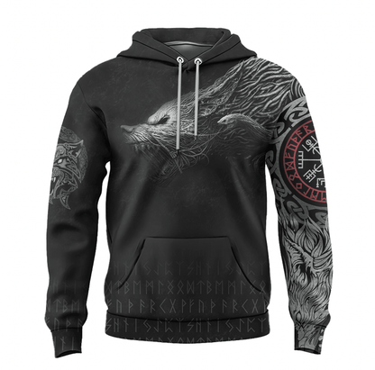 Viking Style Hoodie Fenrir A39 VKNGB