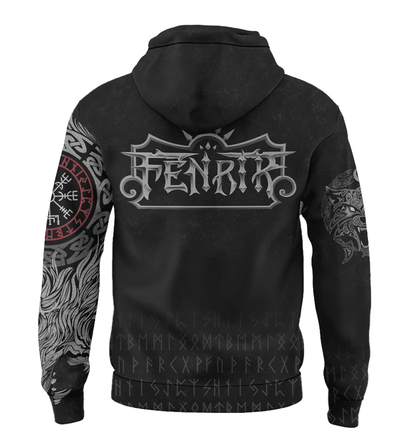 Viking Style Hoodie Fenrir A39 VKNGB