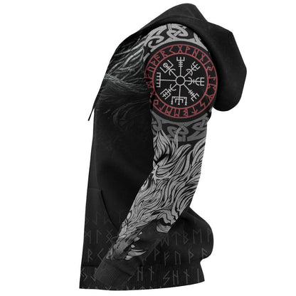 Viking Style Hoodie Fenrir A39 VKNGB