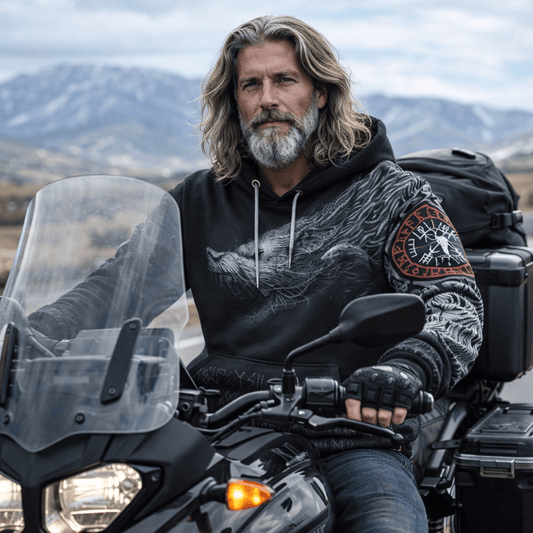 Viking Style Hoodie Fenrir A39 VKNGB