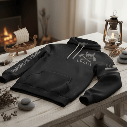 (Custom) VikingStyle Clothing - Viking Until Valhalla Viking American Warrior Hoodie A39 VKNGB