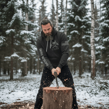 (Custom) VikingStyle Clothing - Viking Until Valhalla Viking American Warrior Hoodie A39 VKNGB