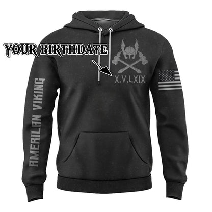 (Custom) VikingStyle Clothing - Viking Until Valhalla Viking American Warrior Hoodie A39 VKNGB