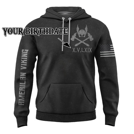 (Custom) VikingStyle Clothing - Viking Until Valhalla Viking American Warrior Hoodie A39 VKNGB