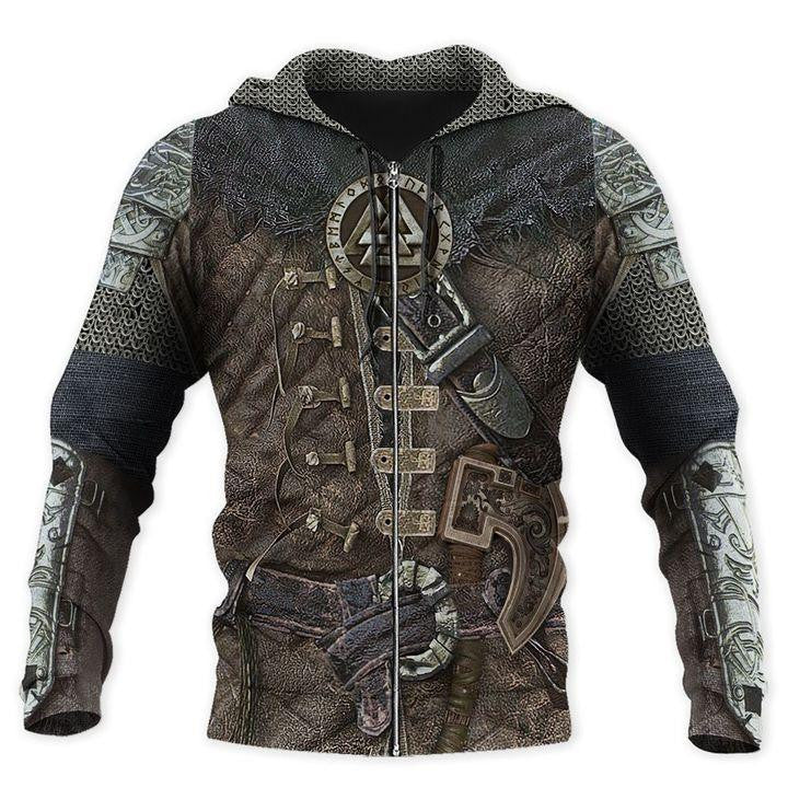 VikingStyle Clothing - Warrior Armor Viking Hoodie A39 VKNGB