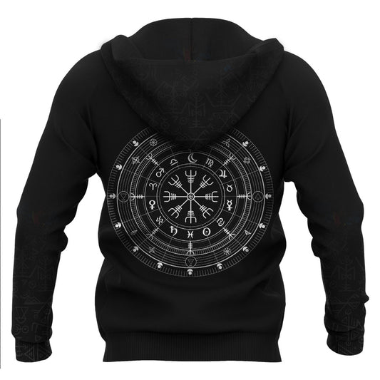 Viking Style Hoodie -  The Compass Hoodie Basic A39 VKNGB
