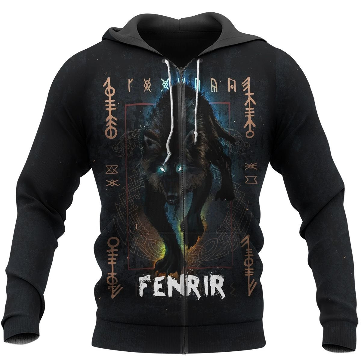 VikingStyle Clothing - FENRIR - ODIN Hoodie A39 VKNGB
