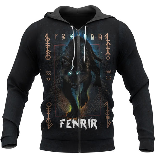 VikingStyle Clothing - FENRIR - ODIN Hoodie A39 VKNGB