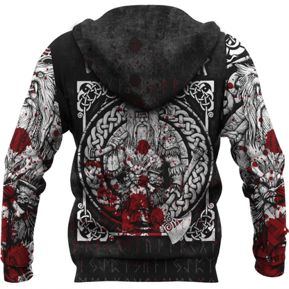 Viking Style Clothing - Berkerser Warriors Hoodie A39 VKNGB