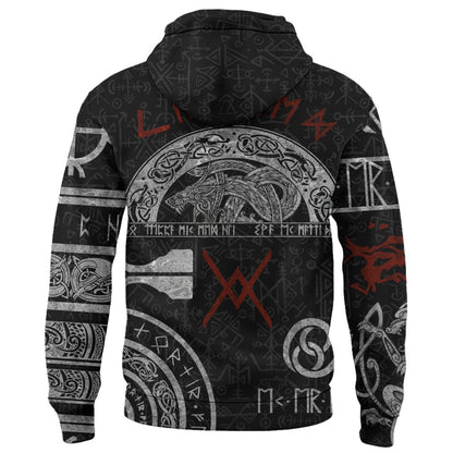 VikingStyle Clothing - The Wheel Of Time Hoodie A39 VKNGB