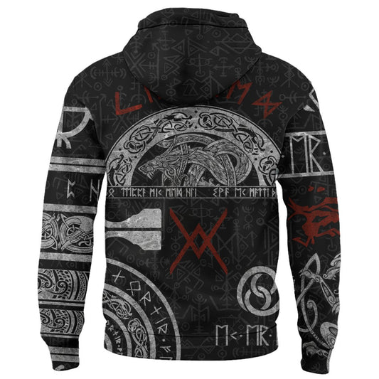 VikingStyle Clothing - The Wheel Of Time Hoodie A39 VKNGB