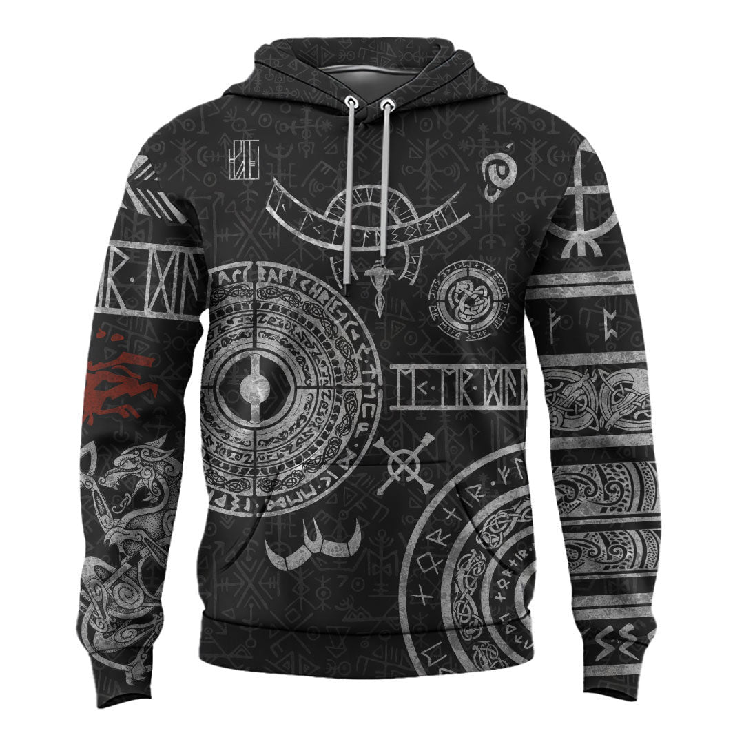 VikingStyle Clothing - The Wheel Of Time Hoodie A39 VKNGB