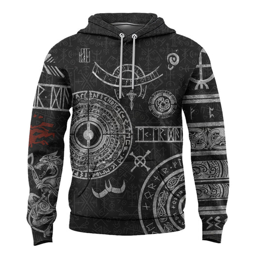 VikingStyle Clothing - The Wheel Of Time Hoodie A39 VKNGB