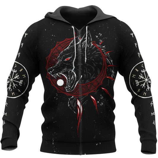 VikingStyle Clothing - HATI AND SKOLL Hoodie A39 VKNGB