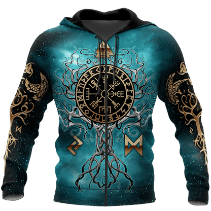 VikingStyle Clothing - Yggdrasil Norse Tree Of Life Viking Hoodie A39 VKNGB