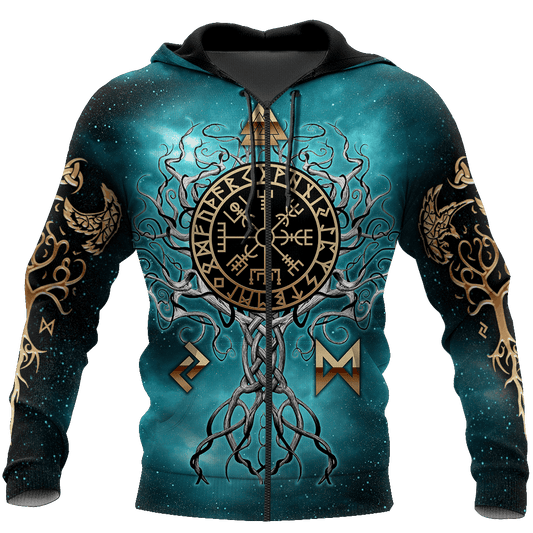VikingStyle Clothing - Yggdrasil Norse Tree Of Life Viking Hoodie A39 VKNGB