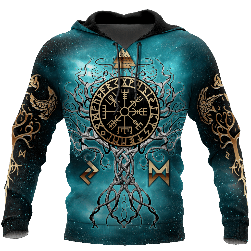 VikingStyle Clothing - Yggdrasil Norse Tree Of Life Viking Hoodie A39 VKNGB