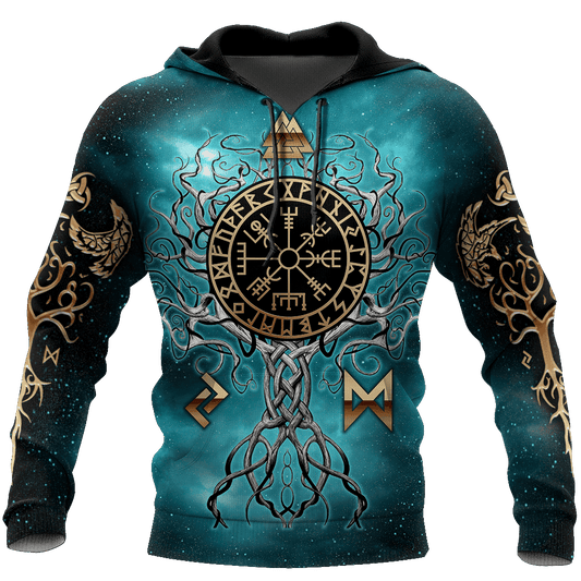 VikingStyle Clothing - Yggdrasil Norse Tree Of Life Viking Hoodie A39 VKNGB