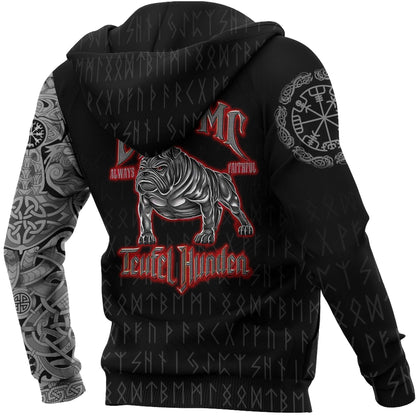 Viking Style Hoodie - Hoodie - The Raven Of Odin Tattoo Army A7 VKNGB