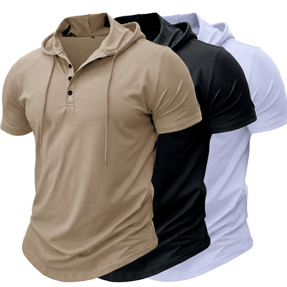 Men’s Hooded Henley Shirt