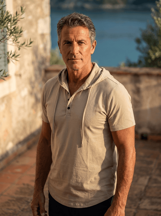 Men’s Hooded Henley Shirt