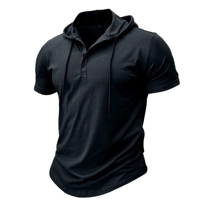 Men’s Hooded Henley Shirt