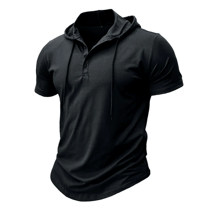 Men’s Hooded Henley Shirt
