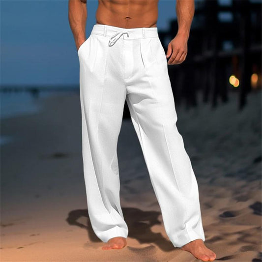 Plain Linen Trousers