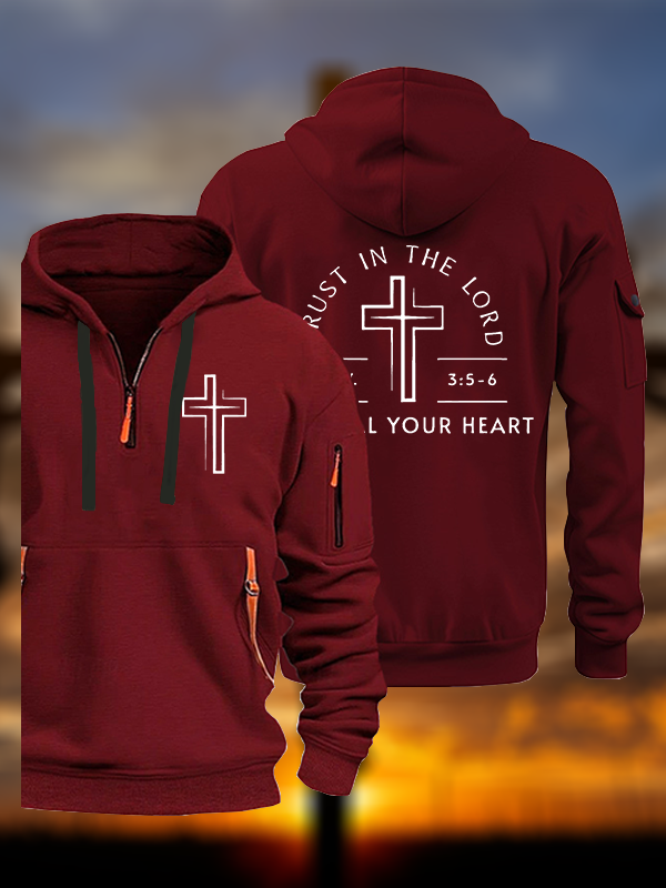 With All Your Heart Jesus God Christian Zipper Hoodies
