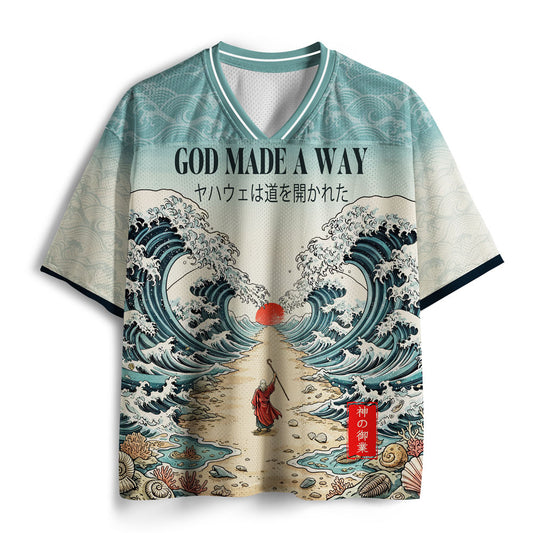 Moses Parting The Red Sea Christian Mesh Jersey