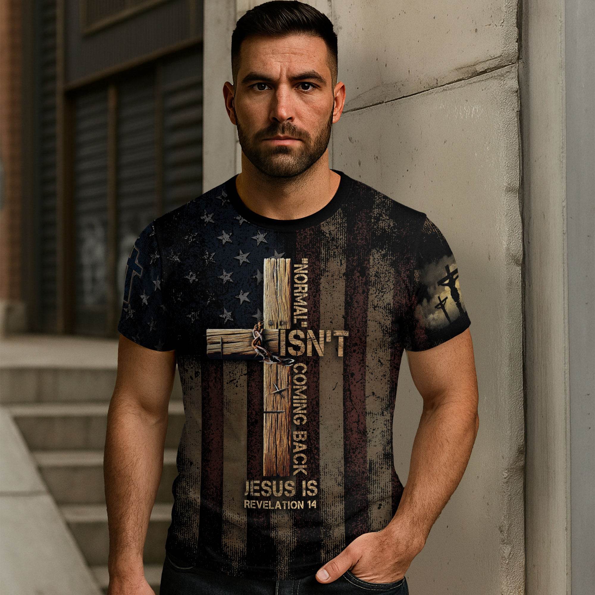 Jesus Is Coming Back | Revelation 1:4 Cross & End-Time Faith Tee