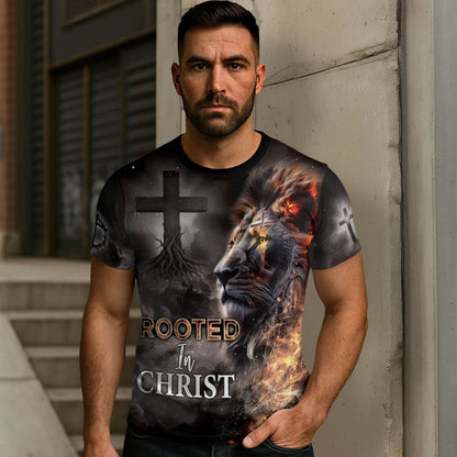 An Unshakeable Faith Rooted In Christ Lion Religious T-Shirt