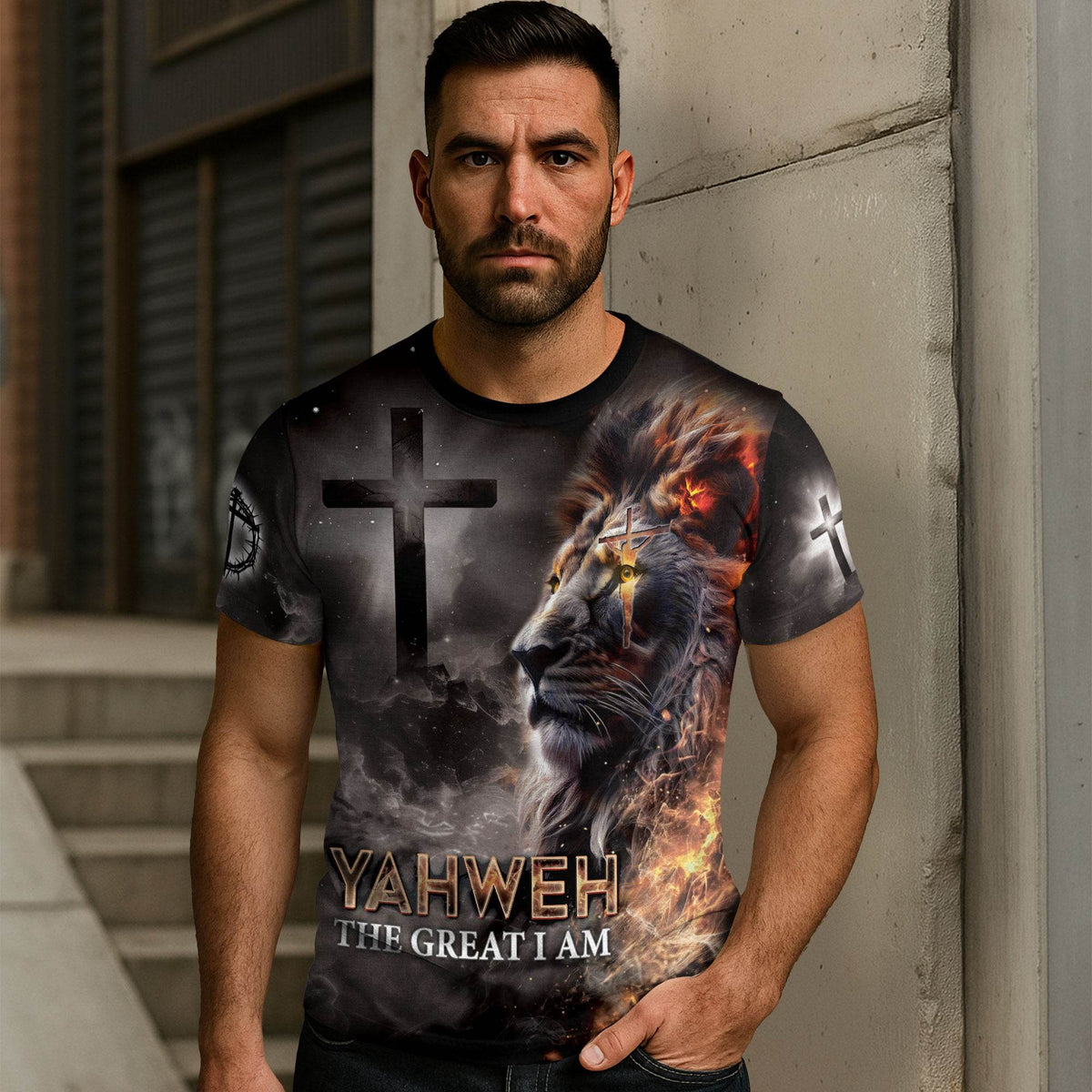Lion of Yahweh – The Fire of I AM T-Shirt