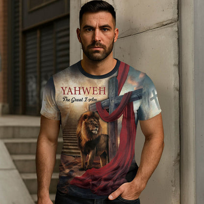 Yahweh & The Lion By The Cross T-Shirt
