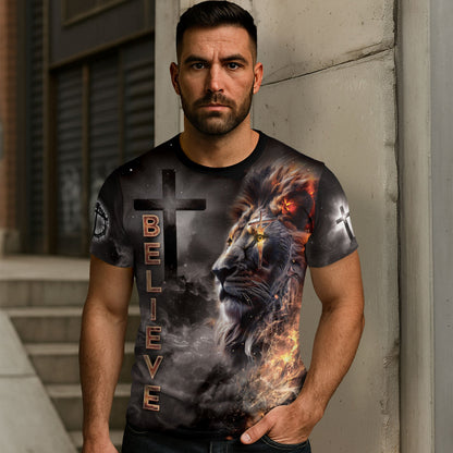 My Faith Is In The Cross "Believe" Religious T-Shirt